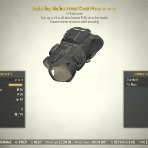 Screenshot of a Fallout 76 item for PC & Steam players, showing the stats.