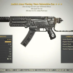 Screenshot of a Fallout 76 item for PC & Steam players, showing the stats.