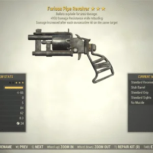 Screenshot of a Fallout 76 item for PC & Steam players, showing the stats.