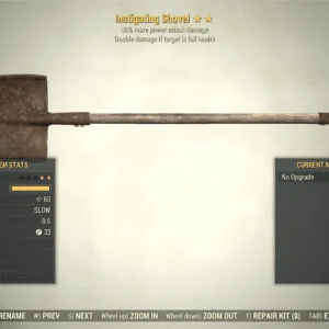 Screenshot of a Fallout 76 item for PC & Steam players, showing the stats.