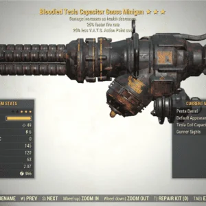 Screenshot of a Fallout 76 item for PC & Steam players, showing the stats.