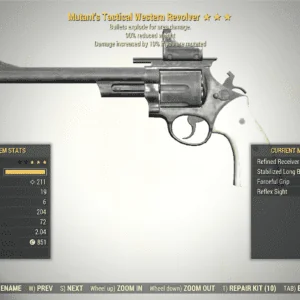 Screenshot of a Fallout 76 item for PC & Steam players, showing the stats.