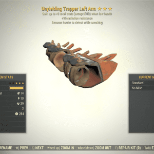 Screenshot of a Fallout 76 item for PC & Steam players, showing the stats.