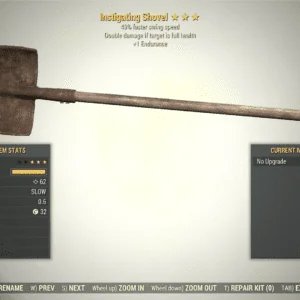 Screenshot of a Fallout 76 item for PC & Steam players, showing the stats.