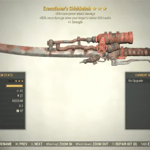 Screenshot of a Fallout 76 item for PC & Steam players, showing the stats.