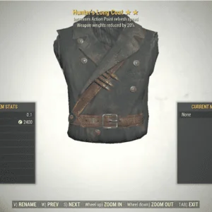 Screenshot of a Fallout 76 item for PC & Steam players, showing the stats.
