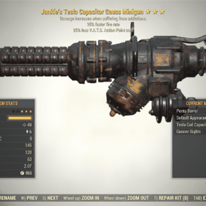 Screenshot of a Fallout 76 item for PC & Steam players, showing the stats.