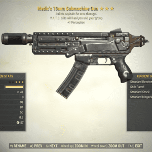 Screenshot of a Fallout 76 item for PC & Steam players, showing the stats.
