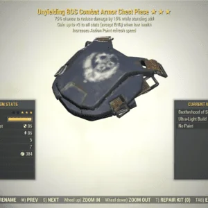 Screenshot of a Fallout 76 item for PC & Steam players, showing the stats.
