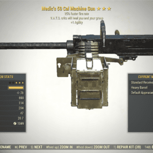 Screenshot of a Fallout 76 item for PC & Steam players, showing the stats.