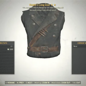 Screenshot of a Fallout 76 item for PC & Steam players, showing the stats.