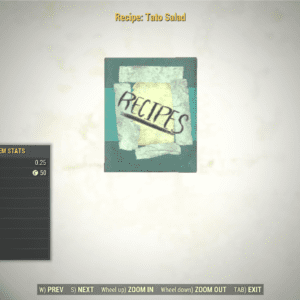 Screenshot of a Fallout 76 item for PC & Steam players, showing the stats.