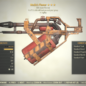 Screenshot of a Fallout 76 item for PC & Steam players, showing the stats.