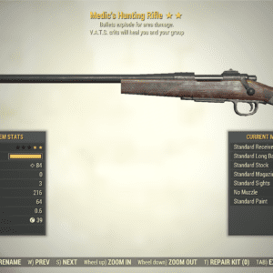 Screenshot of a Fallout 76 item for PC & Steam players, showing the stats.