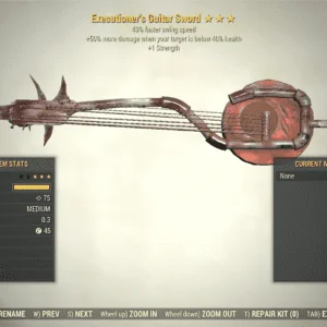 Screenshot of a Fallout 76 item for PC & Steam players, showing the stats.