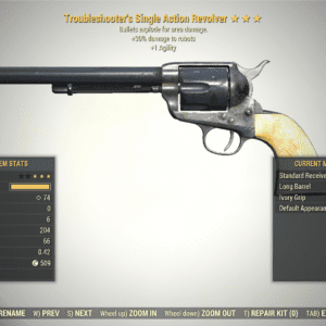 Screenshot of a Fallout 76 item for PC & Steam players, showing the stats.
