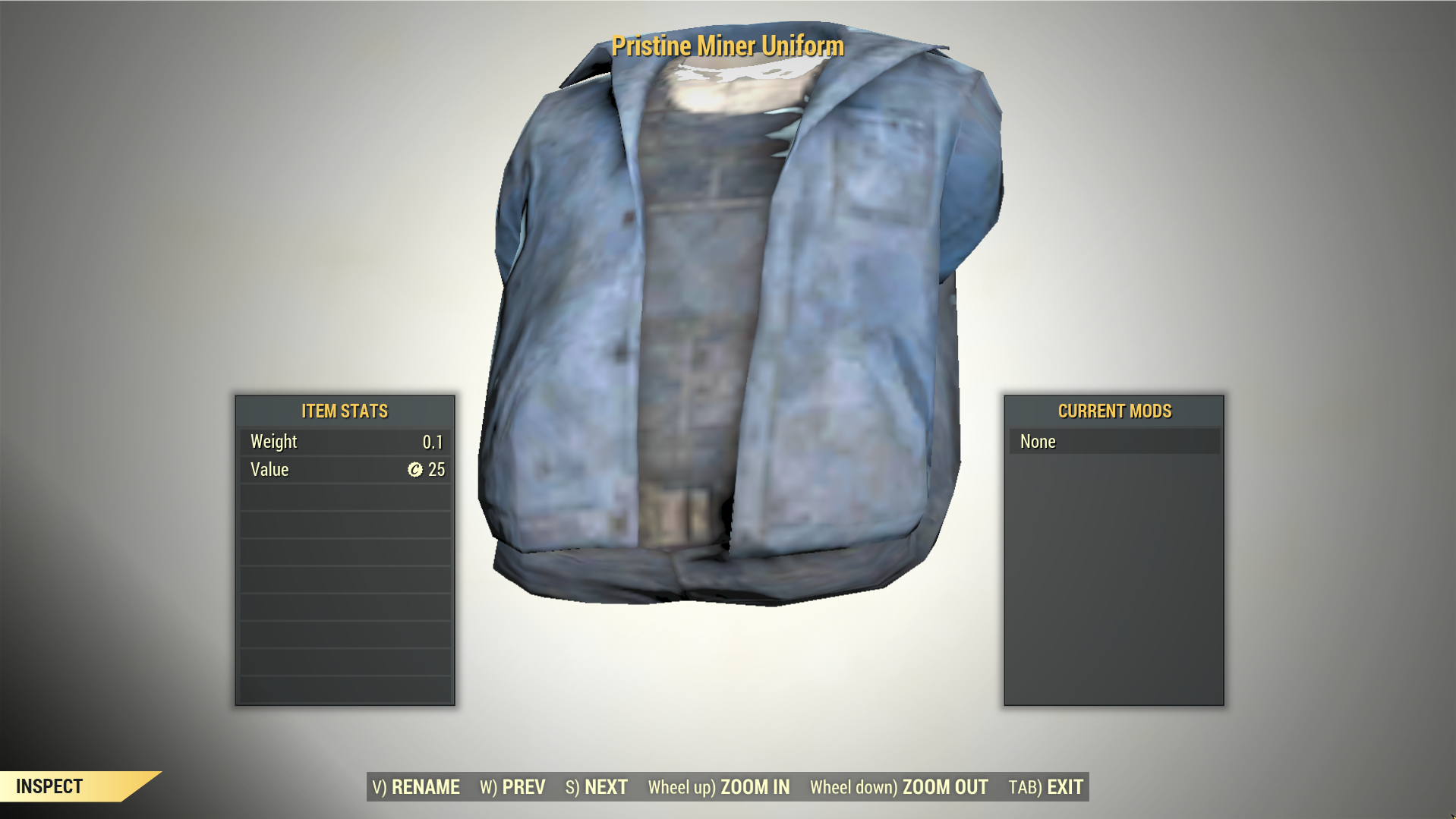 Screenshot of a Fallout 76 item for PC & Steam players, showing the stats.