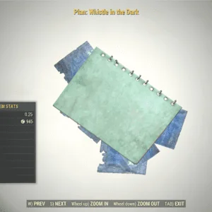 Screenshot of a Fallout 76 item for PC & Steam players, showing the stats.