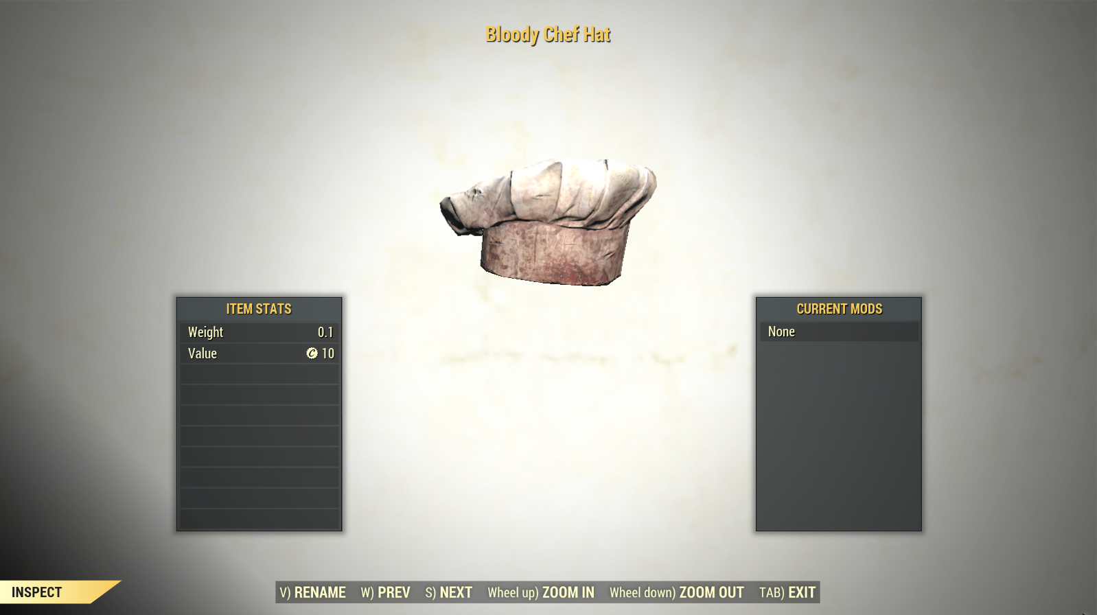 Screenshot of a Fallout 76 item for PC & Steam players, showing the stats.