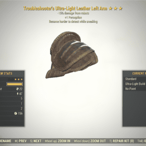 Screenshot of a Fallout 76 item for PC & Steam players, showing the stats.