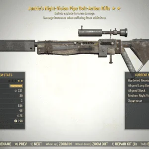 Screenshot of a Fallout 76 item for PC & Steam players, showing the stats.