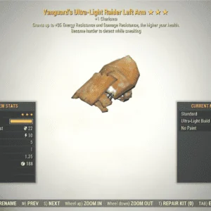 Screenshot of a Fallout 76 item for PC & Steam players, showing the stats.