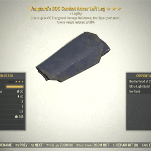 Screenshot of a Fallout 76 item for PC & Steam players, showing the stats.