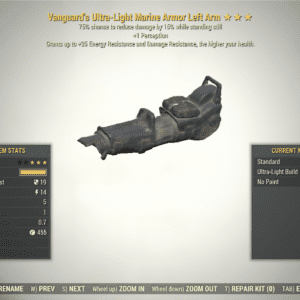 Screenshot of a Fallout 76 item for PC & Steam players, showing the stats.