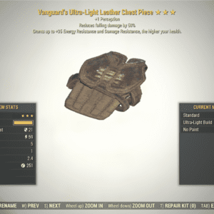 Screenshot of a Fallout 76 item for PC & Steam players, showing the stats.