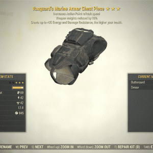 Screenshot of a Fallout 76 item for PC & Steam players, showing the stats.