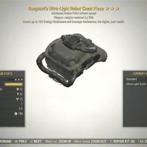 Screenshot of a Fallout 76 item for PC & Steam players, showing the stats.