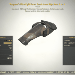 Screenshot of a Fallout 76 item for PC & Steam players, showing the stats.