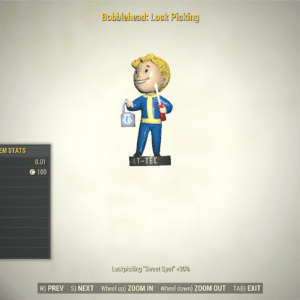 Screenshot of a Fallout 76 item for PC & Steam players, showing the stats.
