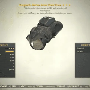 Screenshot of a Fallout 76 item for PC & Steam players, showing the stats.