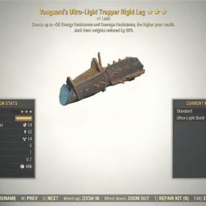 Screenshot of a Fallout 76 item for PC & Steam players, showing the stats.