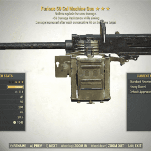 Screenshot of a Fallout 76 item for PC & Steam players, showing the stats.