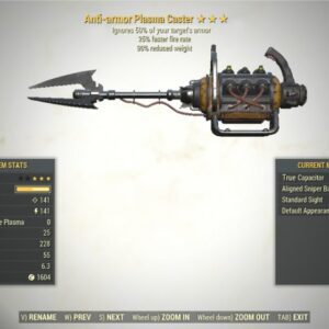 Screenshot of a Fallout 76 item for PC & Steam players, showing the stats.