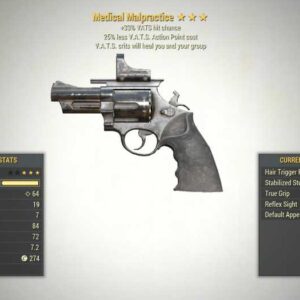 Screenshot of Fallout 76 Medical Malpractice for PC & Steam players, showing the stats.