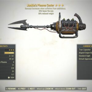 Screenshot of a Fallout 76 item for PC & Steam players, showing the stats.