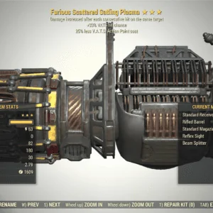 Screenshot of a Fallout 76 item for PC & Steam players, showing the stats.