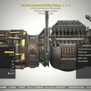 Screenshot of a Fallout 76 item for PC & Steam players, showing the stats.