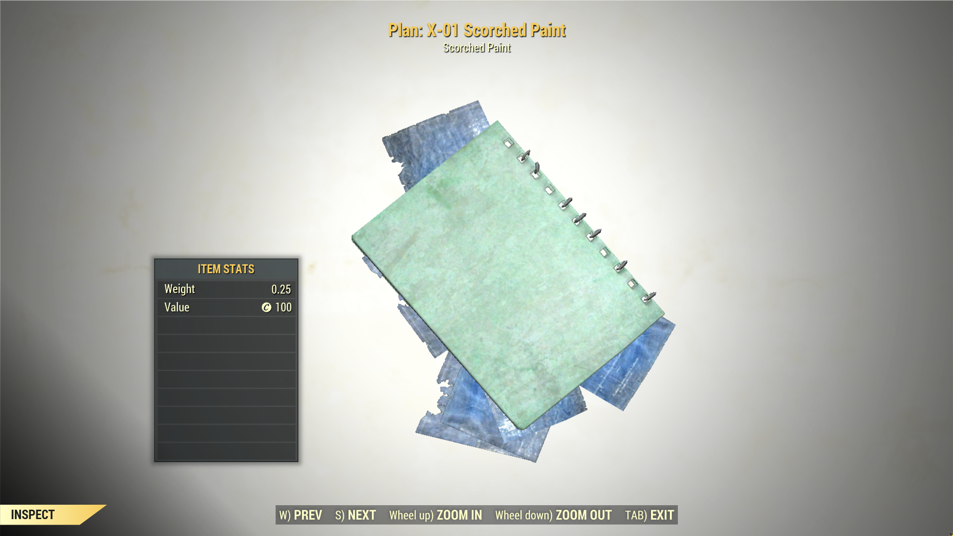 Screenshot of a Fallout 76 item for PC & Steam players, showing the stats.