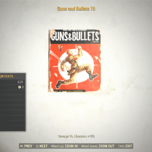 Screenshot of a Fallout 76 item for PC & Steam players, showing the stats.