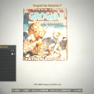 Screenshot of a Fallout 76 item for PC & Steam players, showing the stats.