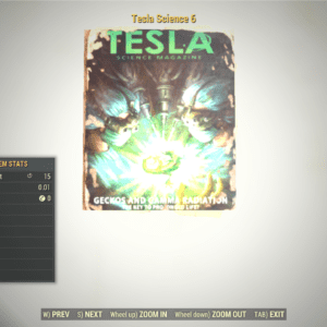 Screenshot of a Fallout 76 item for PC & Steam players, showing the stats.