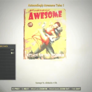 Screenshot of a Fallout 76 item for PC & Steam players, showing the stats.