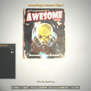 Screenshot of a Fallout 76 item for PC & Steam players, showing the stats.
