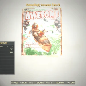 Screenshot of a Fallout 76 item for PC & Steam players, showing the stats.