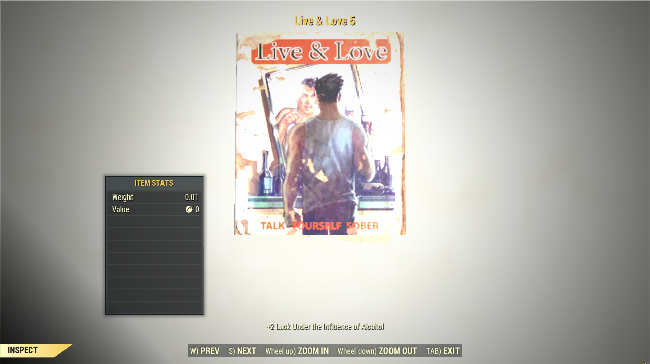 Screenshot of a Fallout 76 item for PC & Steam players, showing the stats.