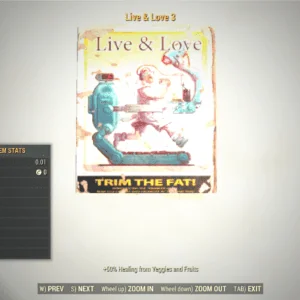 Screenshot of a Fallout 76 item for PC & Steam players, showing the stats.